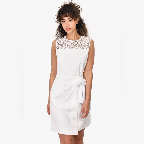 Sandro Paris Eyelet Sleveless Dress (SZ 34) - Picture 1 of 16